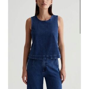 NWT AG Jeans Amelia Tank A-LINE SLEEVELESS‎ TOP in MIDSOMMARSz Small $168